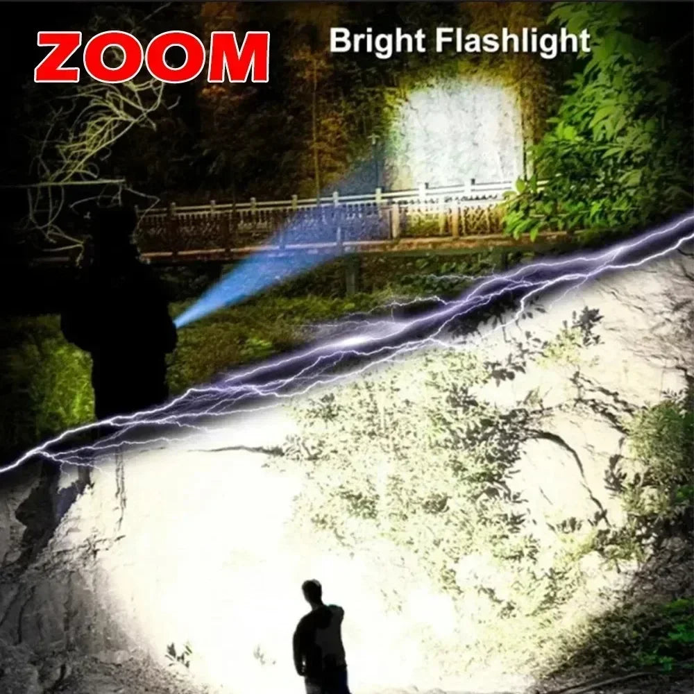 USB Rechargeable LED Flashlight – Zoomable & Waterproof Rechargeable Flashlight Zpaxo