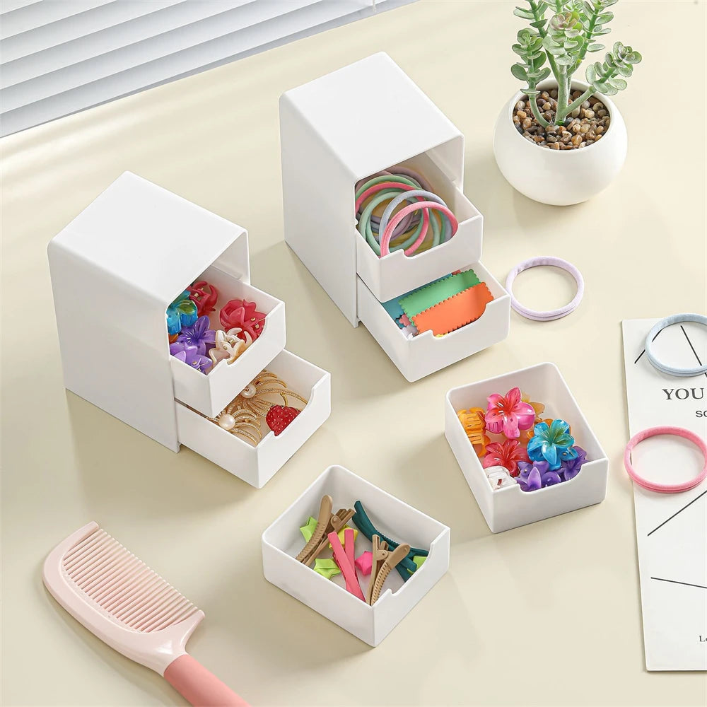 Mini 3-Tier Drawer Organizer – Desk, Jewelry & Cosmetics Drawer Organizer Zpaxo