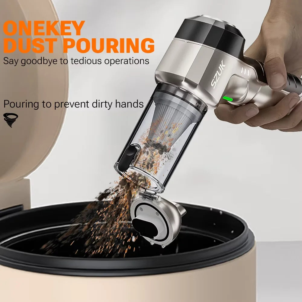 Cordless Car Vacuum Cleaner Strong Suction Portable Handheld Wireless Zpaxo