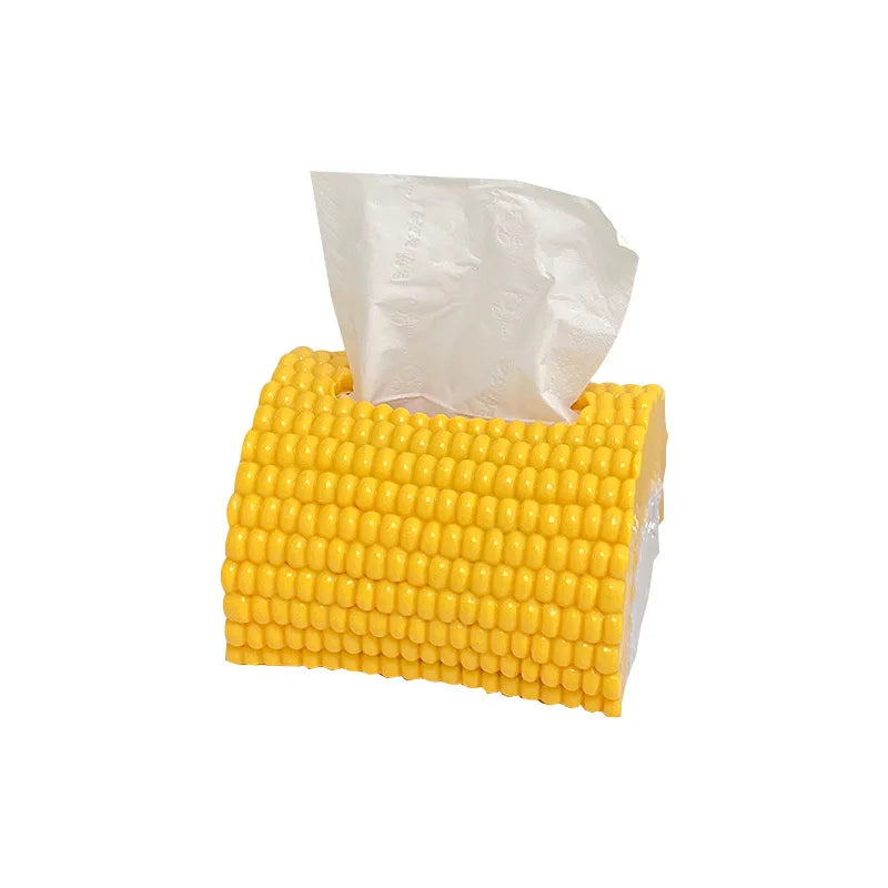 Creative Simulation Corn Paper Box Living Room Household Tissue Box Desktop Decoration Ornament Personalized Tissue Storage Box Zpaxo