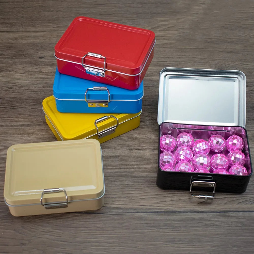 Tinplate Flip-Top Storage Tin Box – Fishing & Craft Organizer Metal Storage Tin Zpaxo