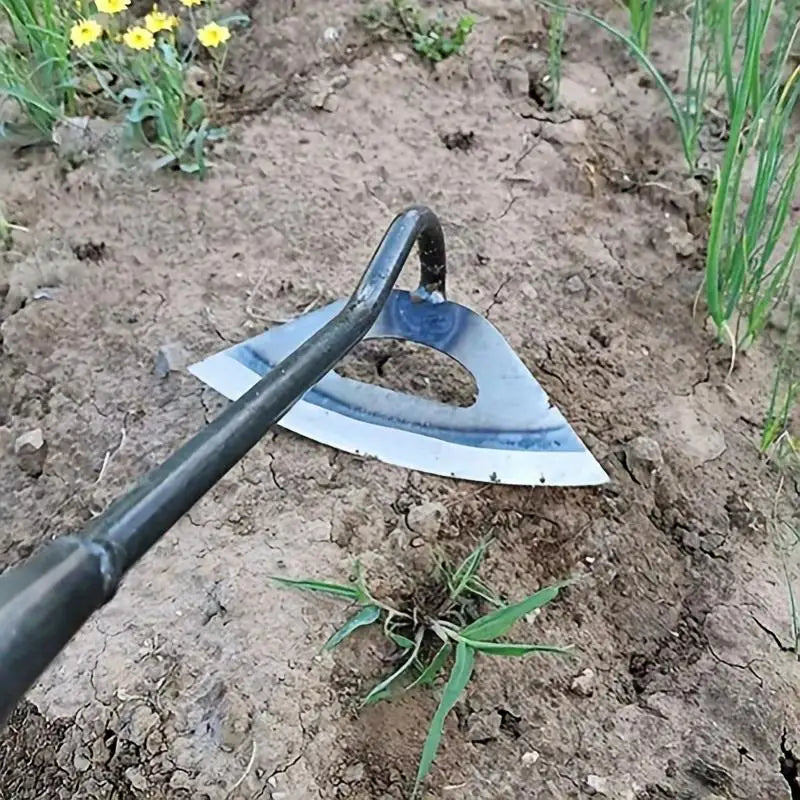 Carbon Steel Garden Hoe Heavy Duty Sharp Blade Anti-slip Durable Zpaxo