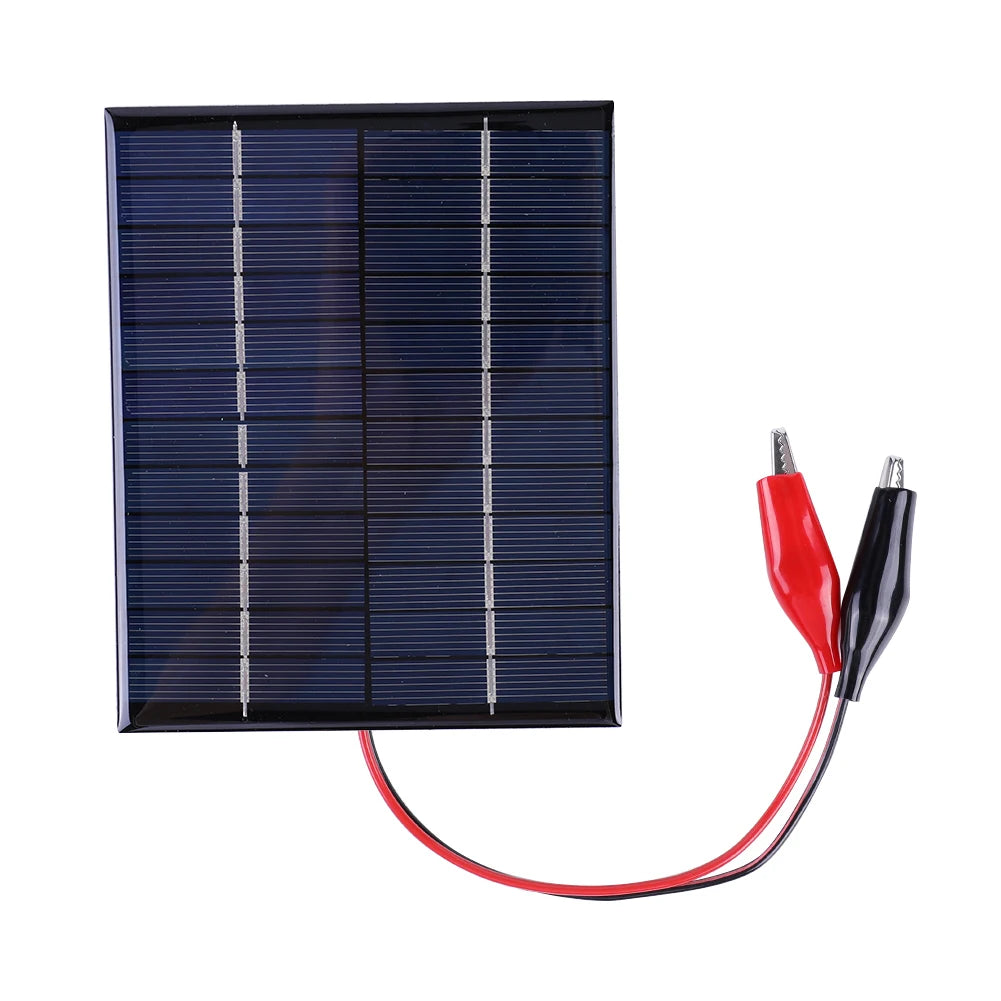5W 12V Solar Charging Panel Waterproof Mini Small Module Battery