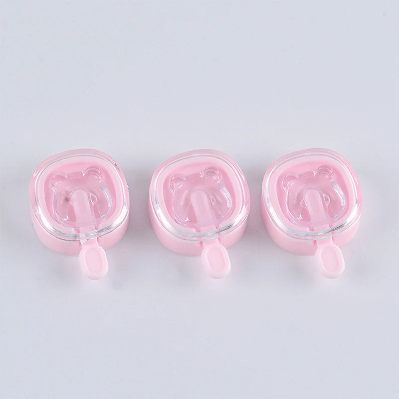 ▶2/3Pcs Miniature Dollhouse Simulation Making Ice Stick Mold Mini Bear Ice Stick Model Toys For Doll Accessories Girl Toy Zpaxo A-pink