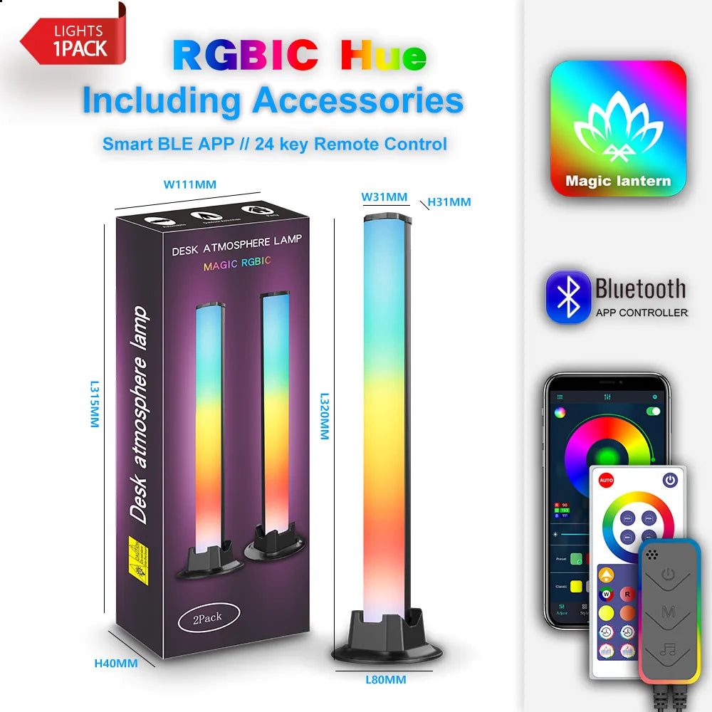 RGB Dimmable USB Ambient Night Light – Desktop Mood Lamp RGB Ambient Mood Light Zpaxo BLE 1 light