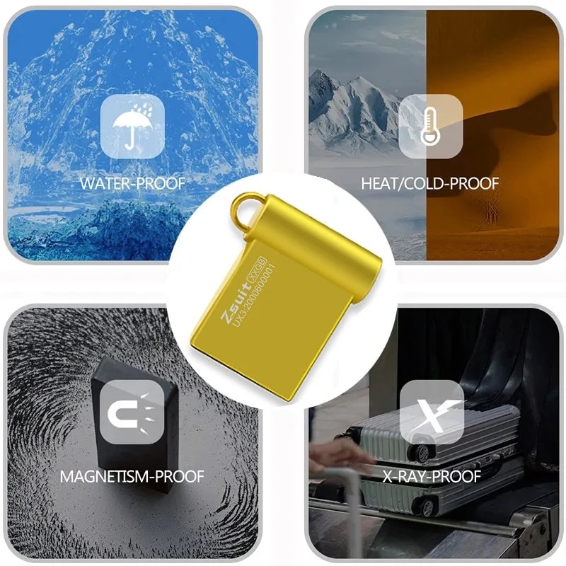 Zsuit 10pcs Free Logo Memory U Disk USB Flash Drive 4GB USB Metal Stick Pendrive 64gb USB Mini Pen Drive 32GB Memory U Disk Zpaxo