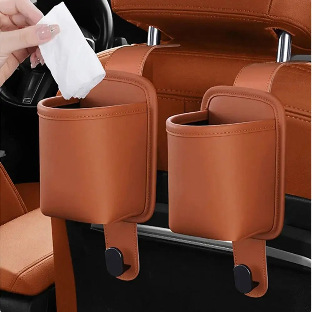 PU Leather 1 Car Seat Hook Multi-functional Metal Headrest Hanger Zpaxo