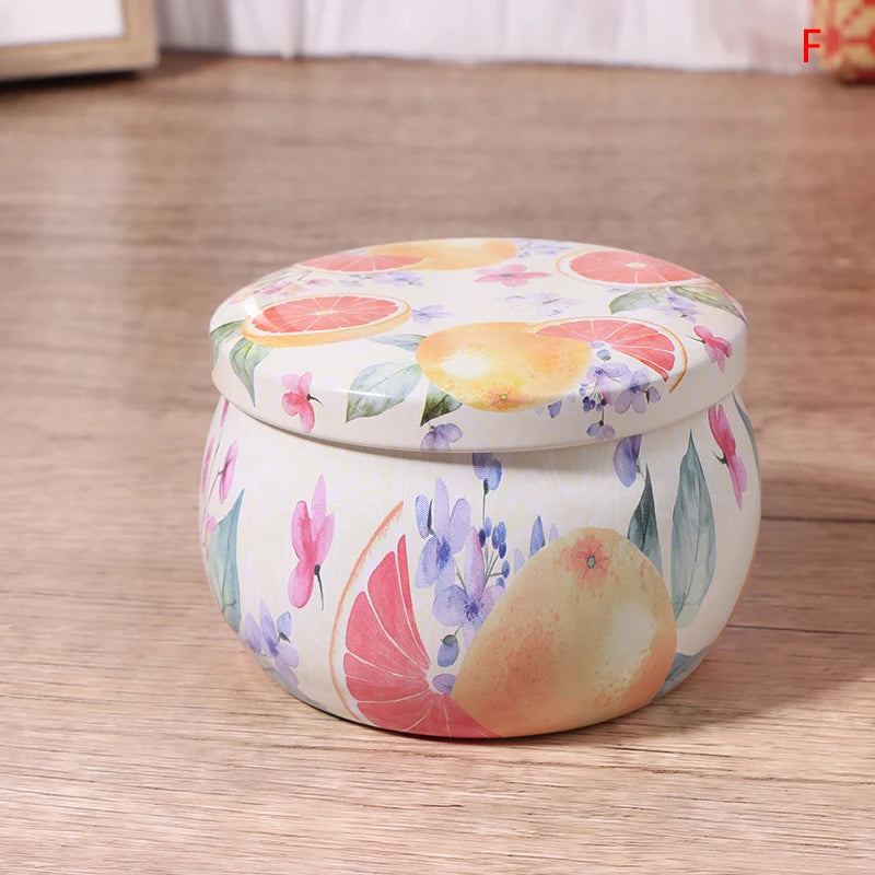 CM4OZ Sealed Jar Metal Candle Tin Jars Candy Box Rose Tea Pot Jewelry