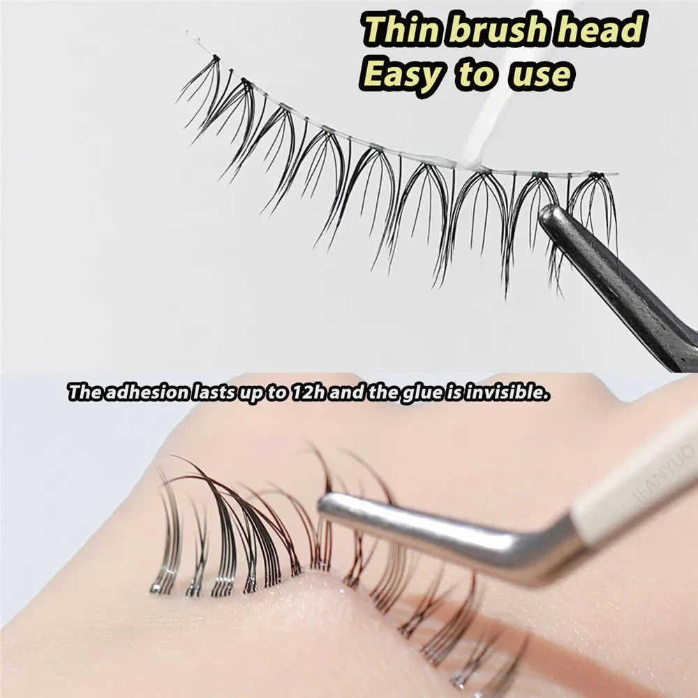Eyelash Glue Waterproof Quick Dry Adhesive False Lash Glue with Tweezers Makeup Fake Eyelashes Extension Clear Glues Cosmetic Zpaxo