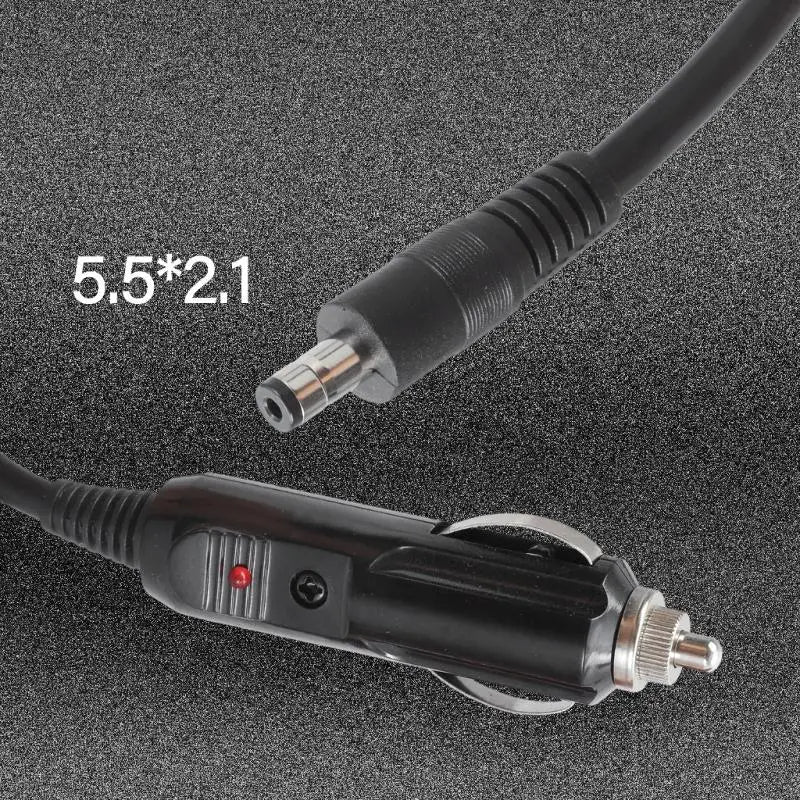 652F Vehicle Power Supply Cord DC5 5x2 DC5521 Connector Adapter 12V Zpaxo