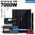 7000W Portable Solar Power High-efficiency Panel 100A Controller 12V