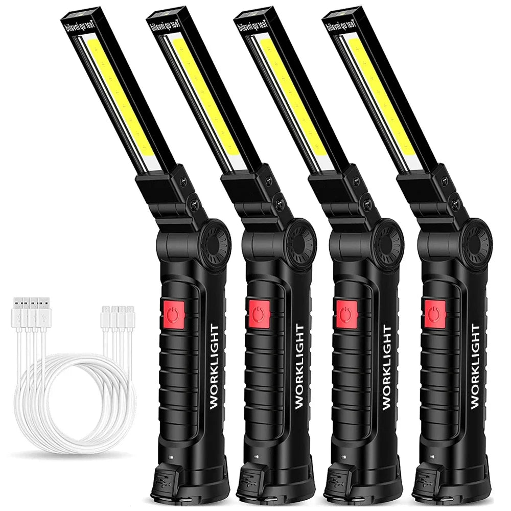 COB LED Rechargeable Work Light – Magnetic 5-Mode Flashlight