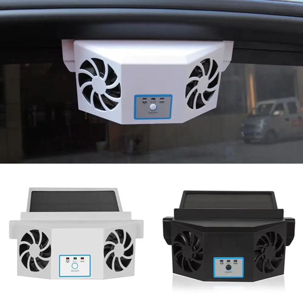 Solar Charging Auto Cooling Fan Assisted Ventilation Car Air Cooler Zpaxo