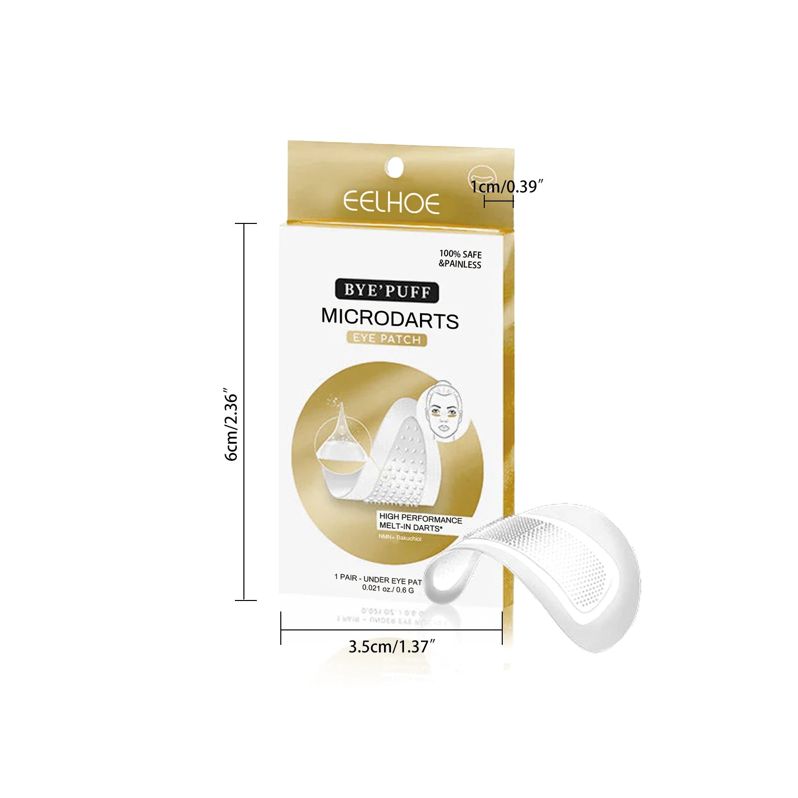 Hyaluronic Acid Microneedle Eye Patches – Dark Circles & Puffiness Microneedle Eye Patches Zpaxo 1 pair