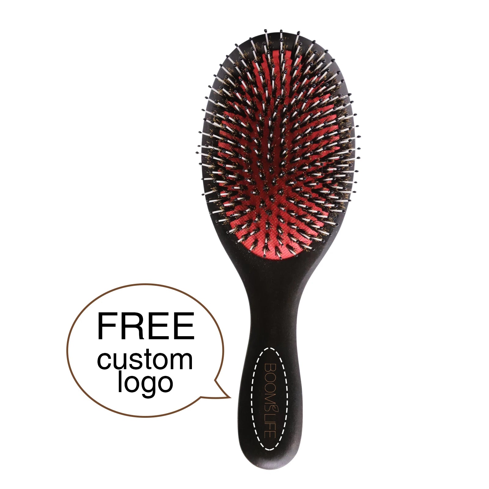 Steel Hair Brush Women Custom Name Wood Hair Brush Metal Stainless Pin Hairbrush Head Scalp Massage Comb Brosse Cheveux Femme Zpaxo boar bristles custom China Mainland