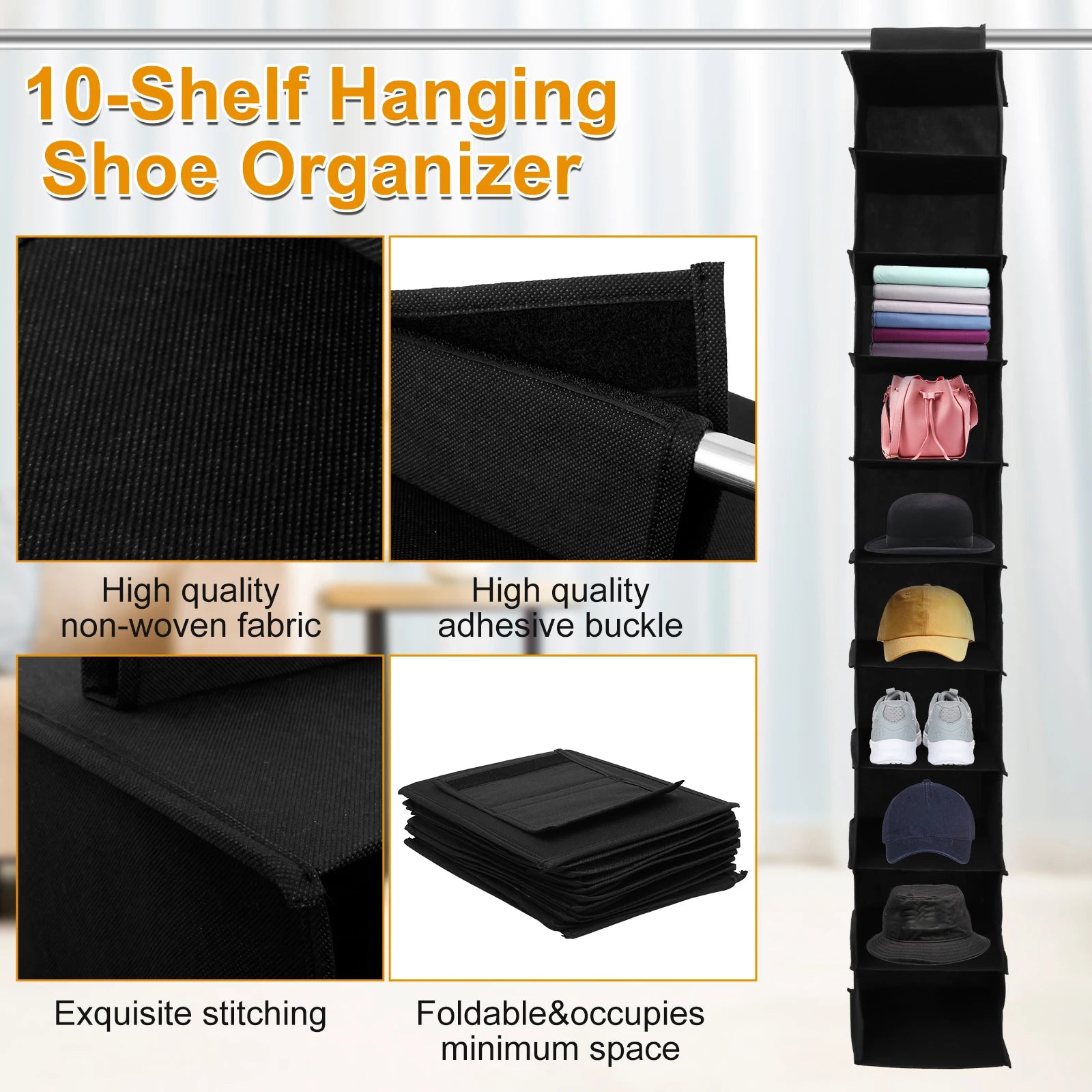 Multi Layer Hanging Bag Drawer Box Storage Universal Wardrobe Cloth Underwear Organizer Hanger Bag Household Supplies Shoe Rack Zpaxo