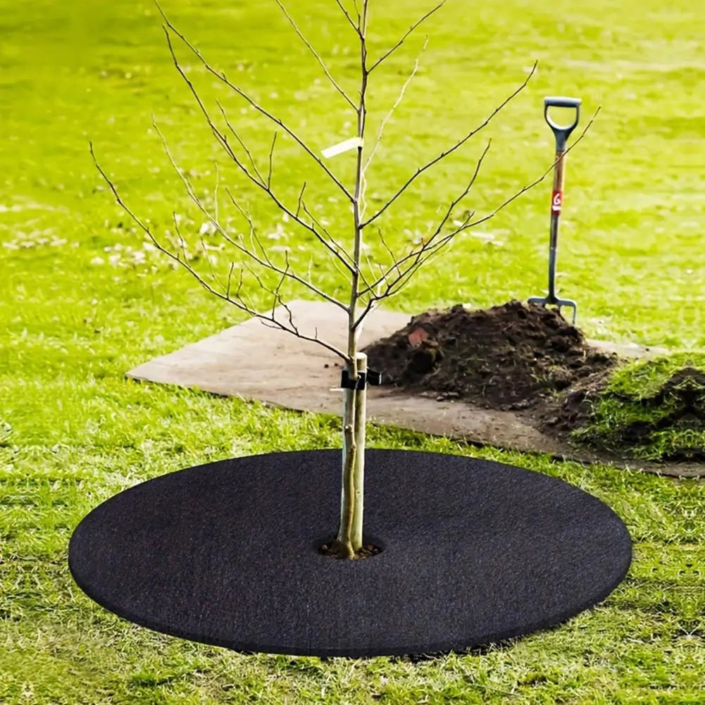 10-Pack Non-Woven Tree Mulch Rings | Reusable Weed Barrier Mats Weed Barrier Mulch Mat Zpaxo