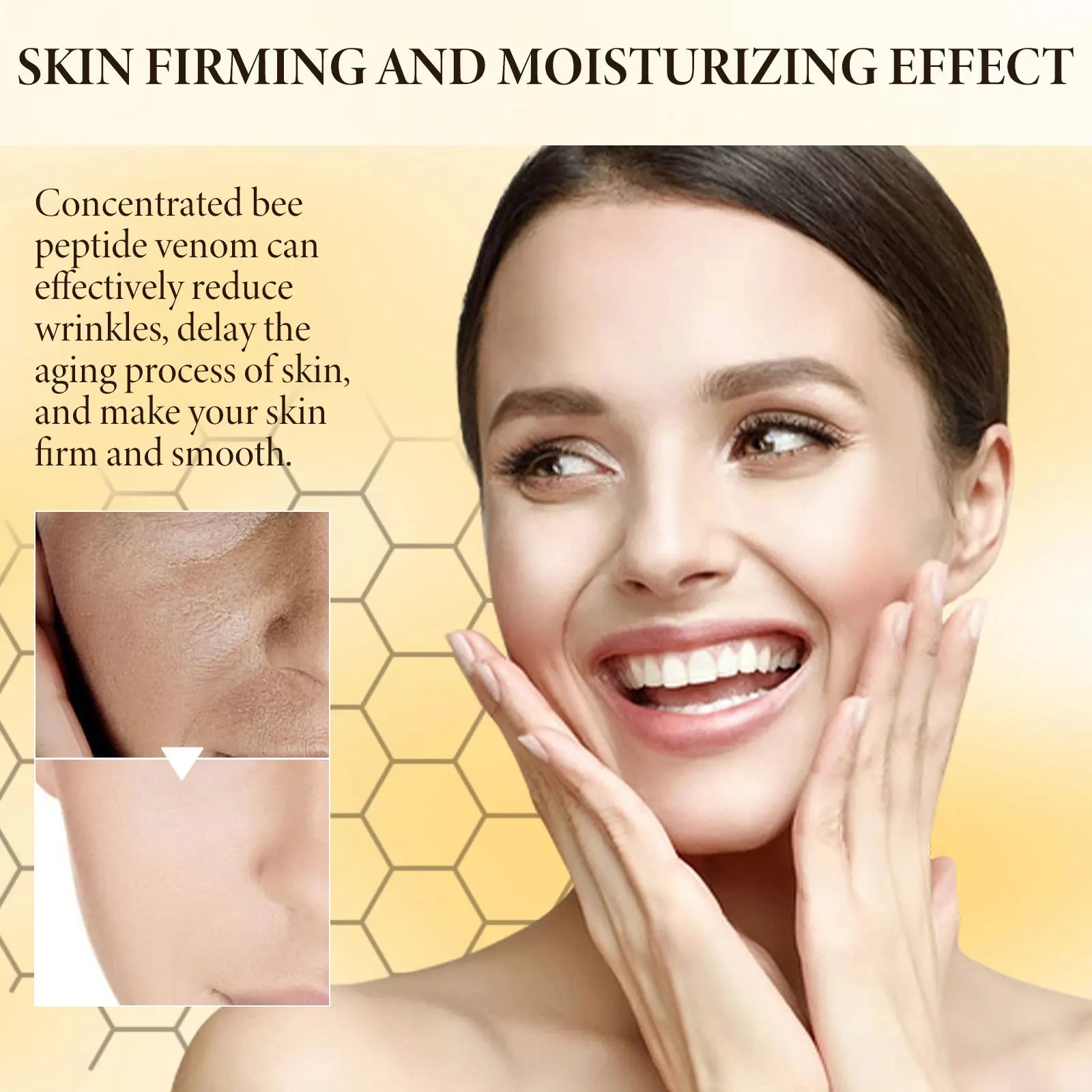 Bee Venom Face Cream 50g Firming Moisturizer for Face Neck Eyes Reduce Fine Lines Wrinkles Anti Aging Hydration with Panthenol Zpaxo