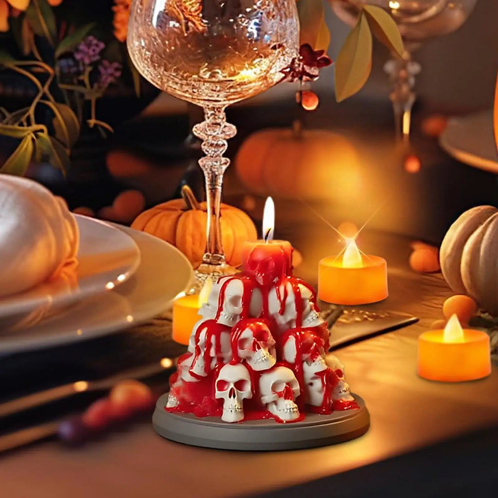 Halloween Skull Candle Mold Mountain Wax Making Moulds Party Casting