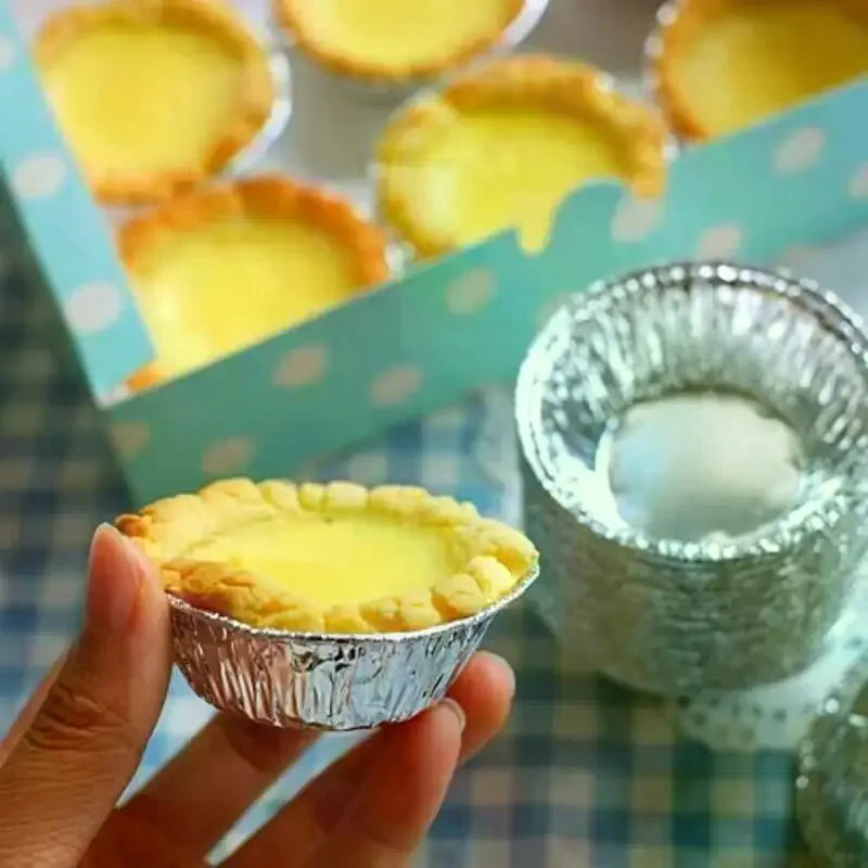 50/100pcs Mini Pot Pie Bake Plate Disposable Baking Tart Molds Cupcake Pan Pudding Mould Round Baking Cup Zpaxo