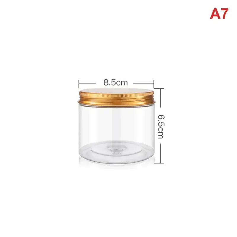 CMAluminum Lid Sealed Jar PET Plastic Food Grade Storage Transparent Zpaxo A7
