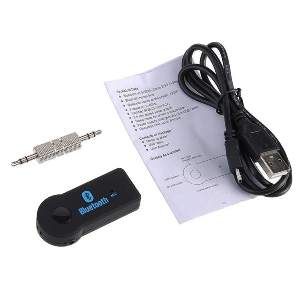 Wireless Bluetooth-Compatible Receiver 3.5mm Jack Aux A2dp Stereo Audio Adapter Car Music Headphone Wireless Adapter Reciever Zpaxo