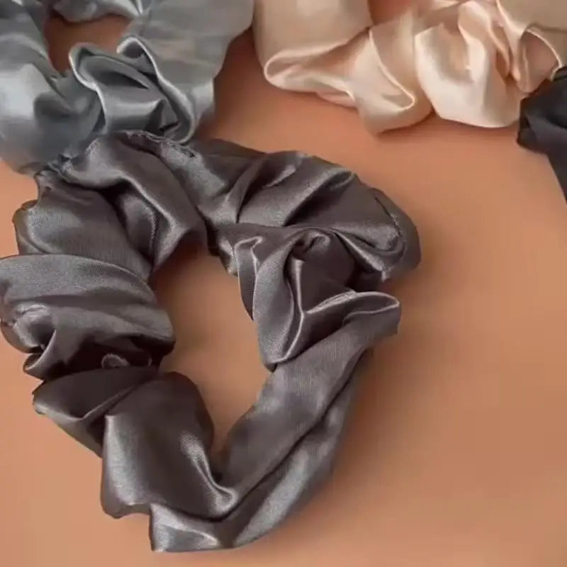 4pcs Vintage Silk Scrunchies – High Elasticity, for Home, Outdoor, Travel & Occasion, Chic Hair Tie Zpaxo