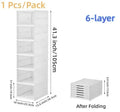 Shoes Storage Box Foldable Transparent Sneaker Shoe Organizers Cabinet Stackable Dustproof High-top Cabinet Shoe Rack Shelf Zpaxo 6-layer