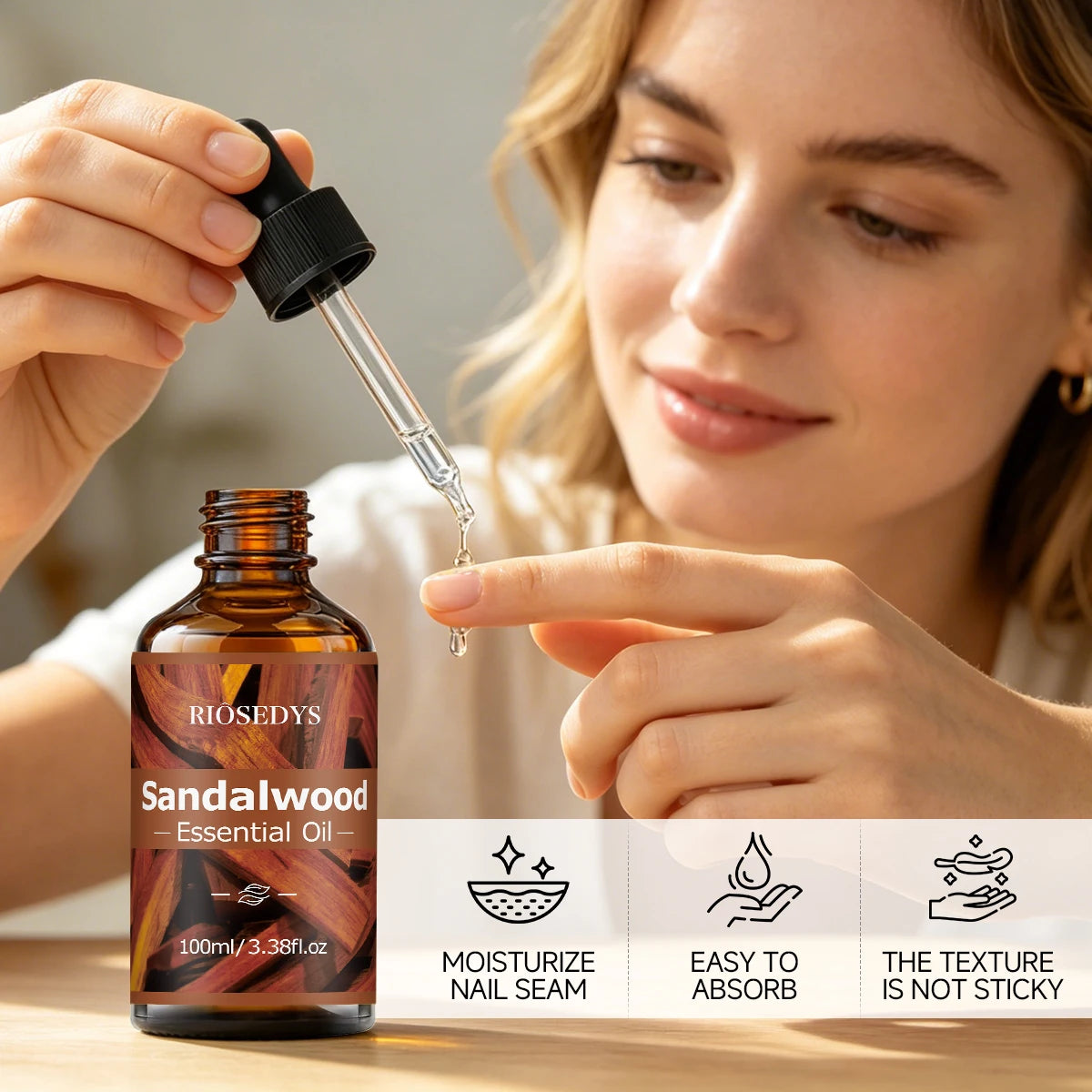 SANDALWOOD ESSENTIAL OIL Suitable Massage Skincare Deeply Nourishes Zpaxo