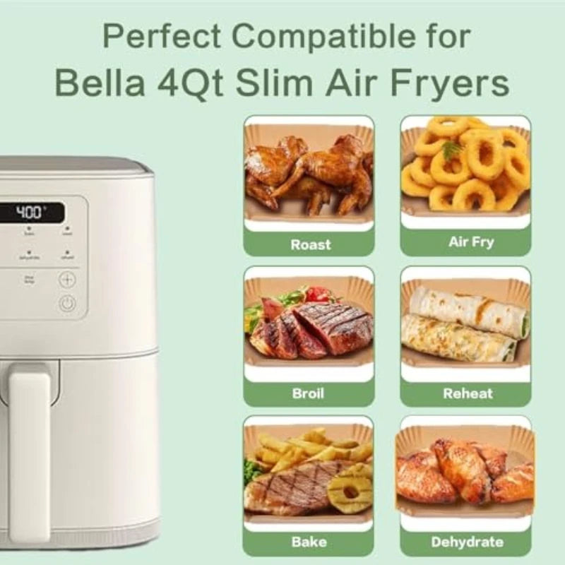Cooking Paper Air Fryer Disposable Paper Square Round Baking Barbecue Plate NonStick Mat Kitchen Oven Oil Absorbing Paper Tool Zpaxo