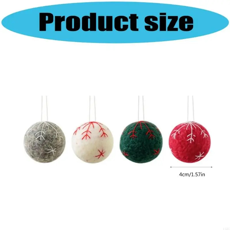 Merry Felt Snowflake Balls Decorations Hanging Decoration Christmas