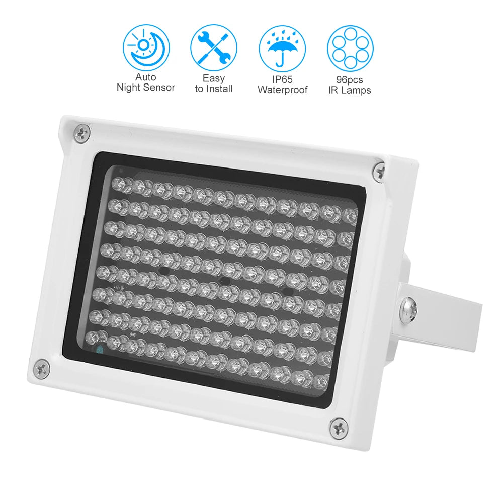 96 LEDS IR Illuminator Array Infrared Lamps Night Vision Outdoor Waterproof For CCTV Security Camera Zpaxo