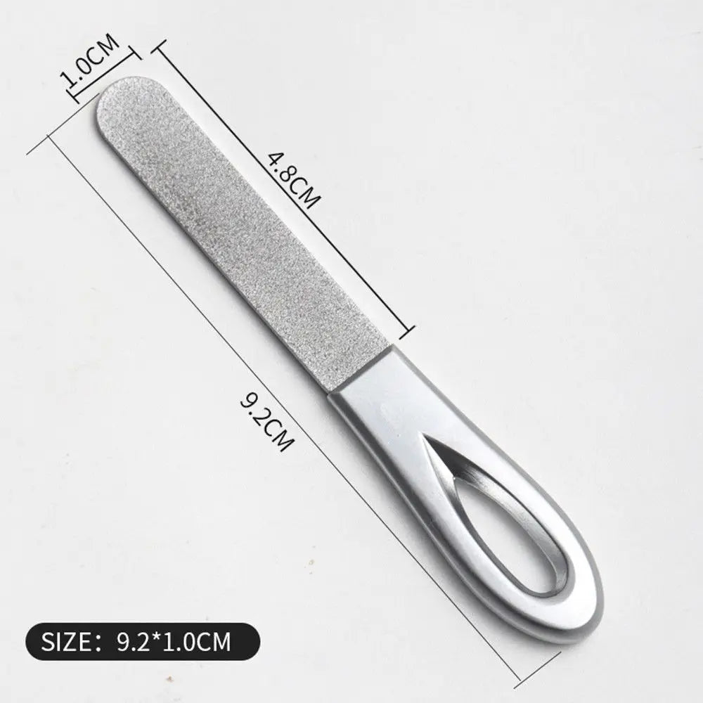 1Pc Stainless Steel Files Nail File Buffer Metal Grinding Sanding Manicure Pedicure Scrub Nail Art Tools Manicure Pedicure Tools Zpaxo