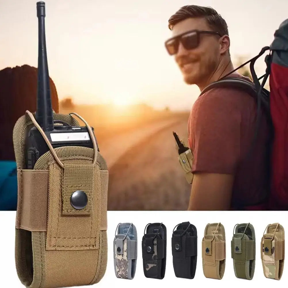 Quick Release Tactical Walkie Talkie Cover Large Capacity Handstand Hanging Bag For Outdoor Tactical Vest Zpaxo