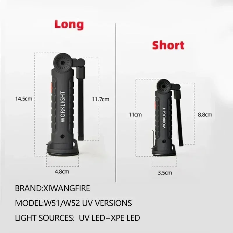 UV Black Light Flashlight USB Rechargeable – 5 Modes, 395nm