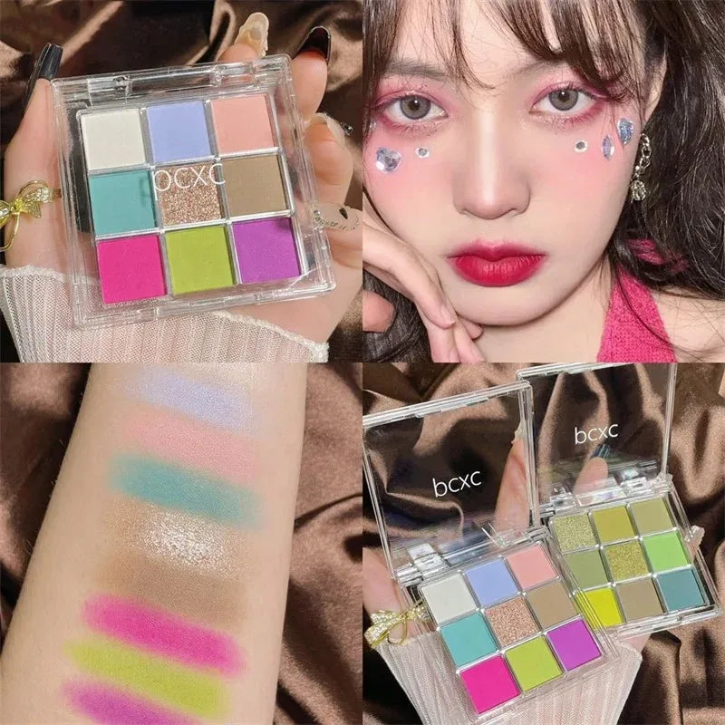 9 Chocolate Eye Shadow Palette Matte Pearly Glitter Earth Eyeshadow