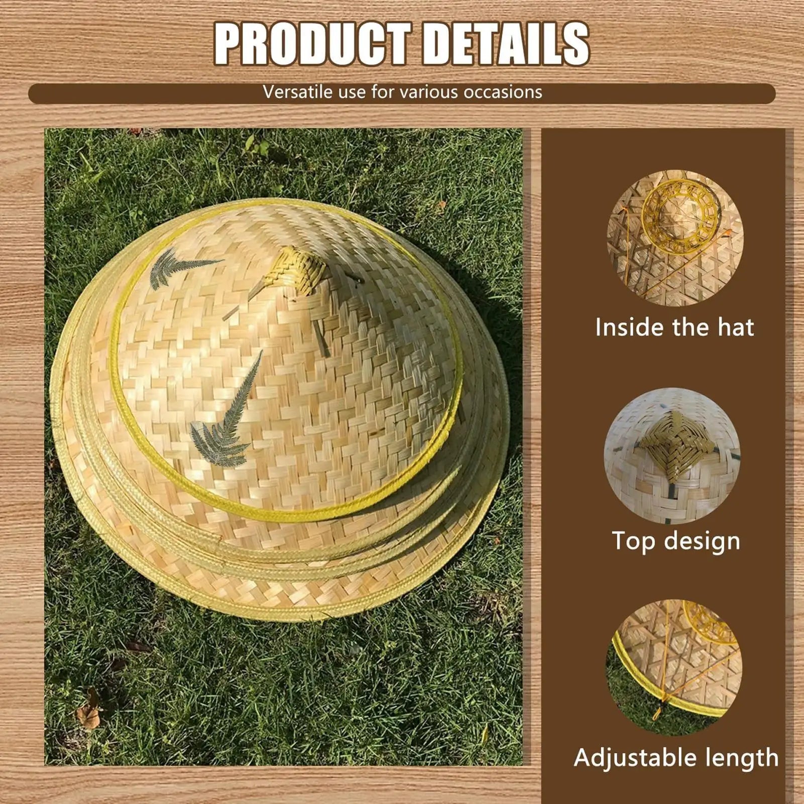 Chinese Retro Straw Hat Fisherman Hat Handmade Weave Straw Bucket Hat Tourism Rain Dance Props Cone Fishing Sunshade Hat Zpaxo