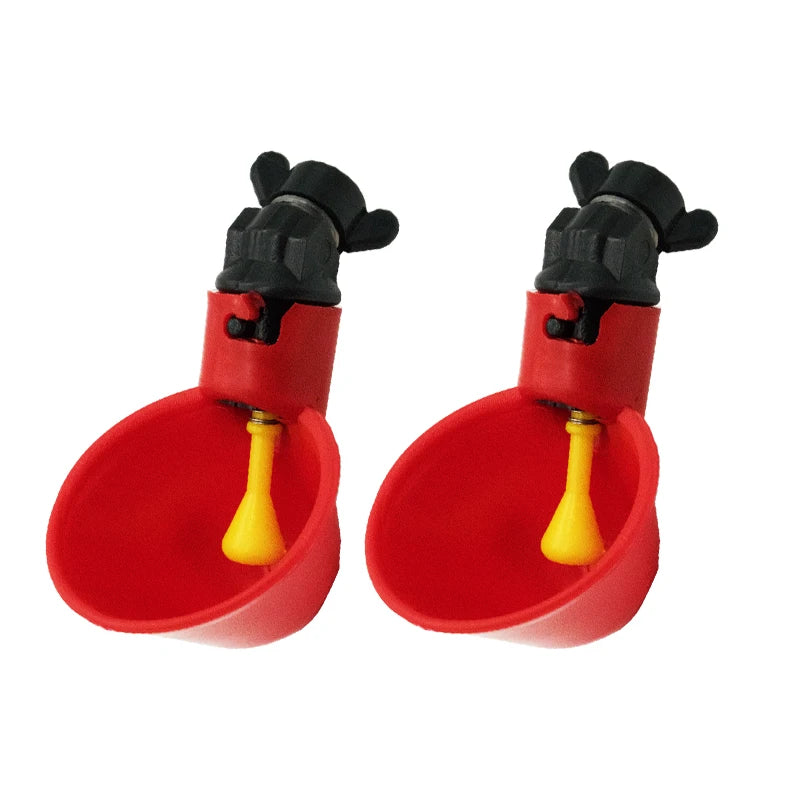 50 Automatic Chicken Water Drinking Cups Plastic Backyards Poultry