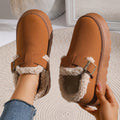 Women Snow Boots Lightweight Comfortable Ankle Boots Women Autumn Winter Shallow Shoes for Women Round Toe Casual Platform Boots Zpaxo camel 36