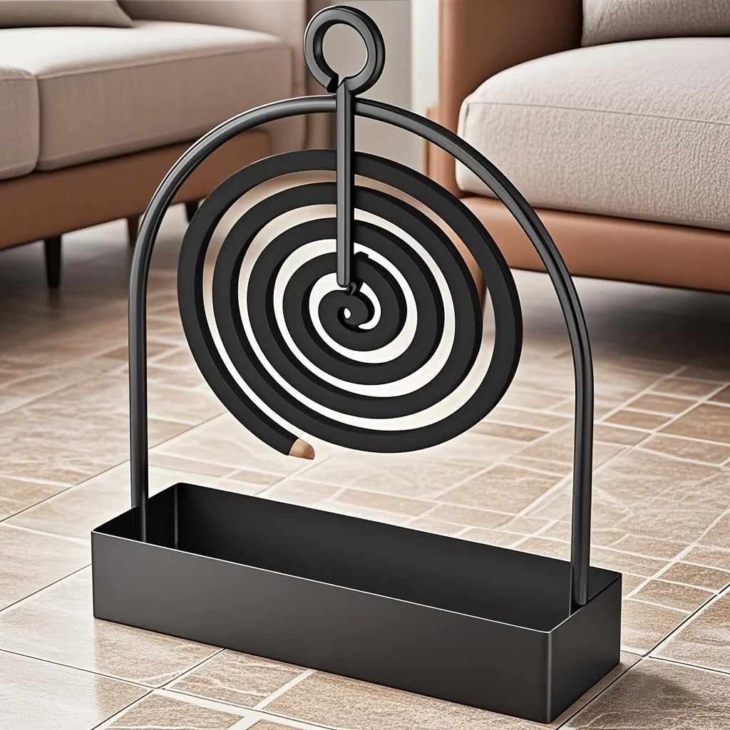 1pc Mosquito Coil Stand, Metal Material, Suitable for Hanging Mosquito Coils or Sandalwood Incense, Applicable to Decorating Zpaxo As shown