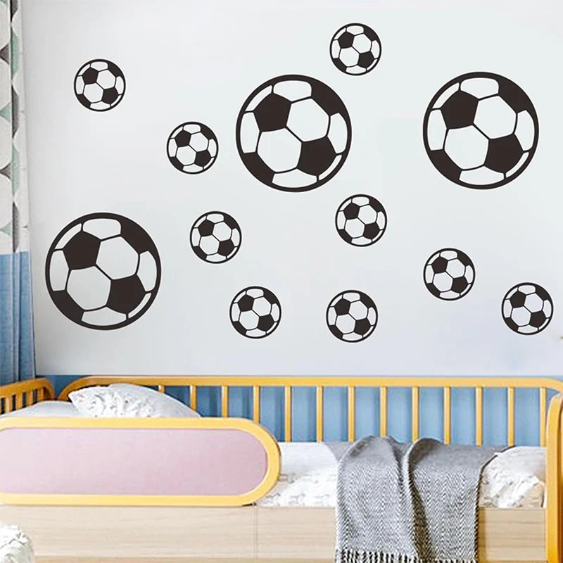 Football Soccer Wall Stickers Self-Adhesive Vinyl Wall Decals for Kids Sport Bedroom Refrigerator Sticker Home Decoration Zpaxo