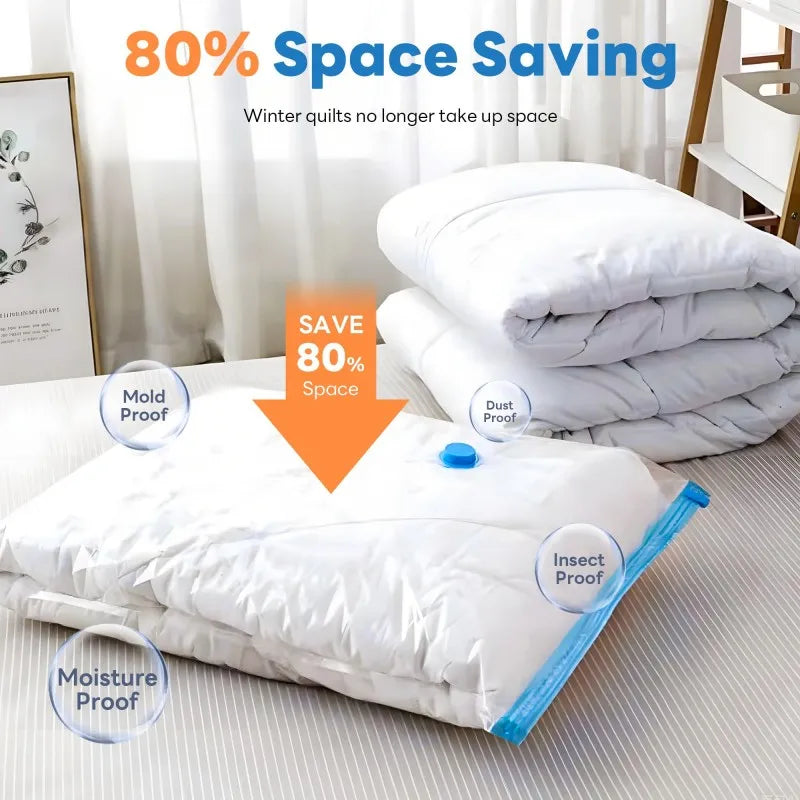 Large Capacity Vacuum Storage Bags for Clothes,Bedding,Space Saving Bags Storage Space Saver Compression Bags Vacuum Seal Packet Zpaxo