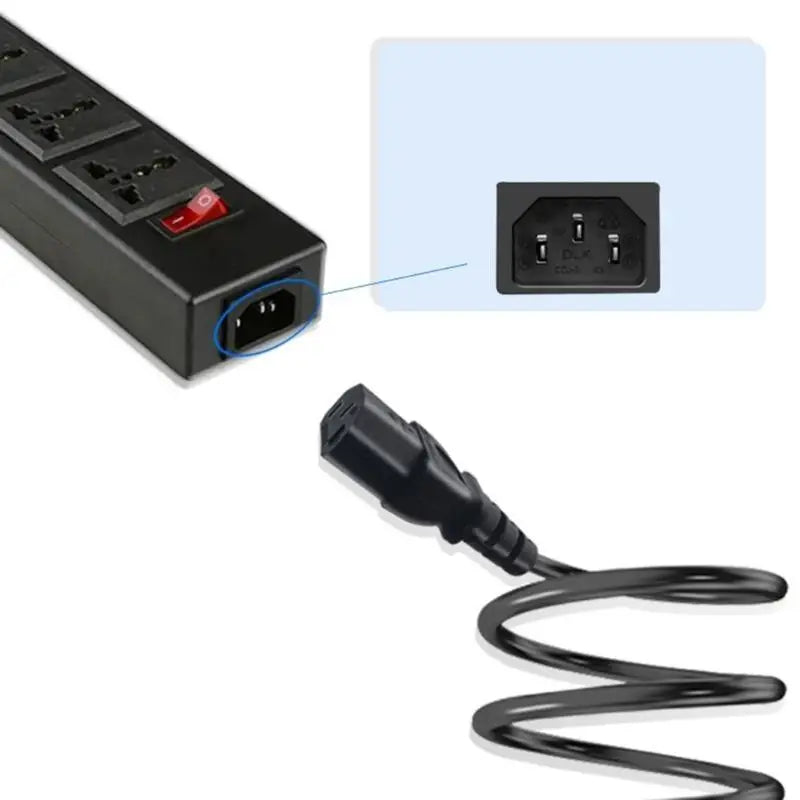 652F Power Cord 3Prong C20 Male to C13 Female 5.9Ft 250V 10Amp 16A PDU Extension Cable for Laptops Electronics Computer Zpaxo