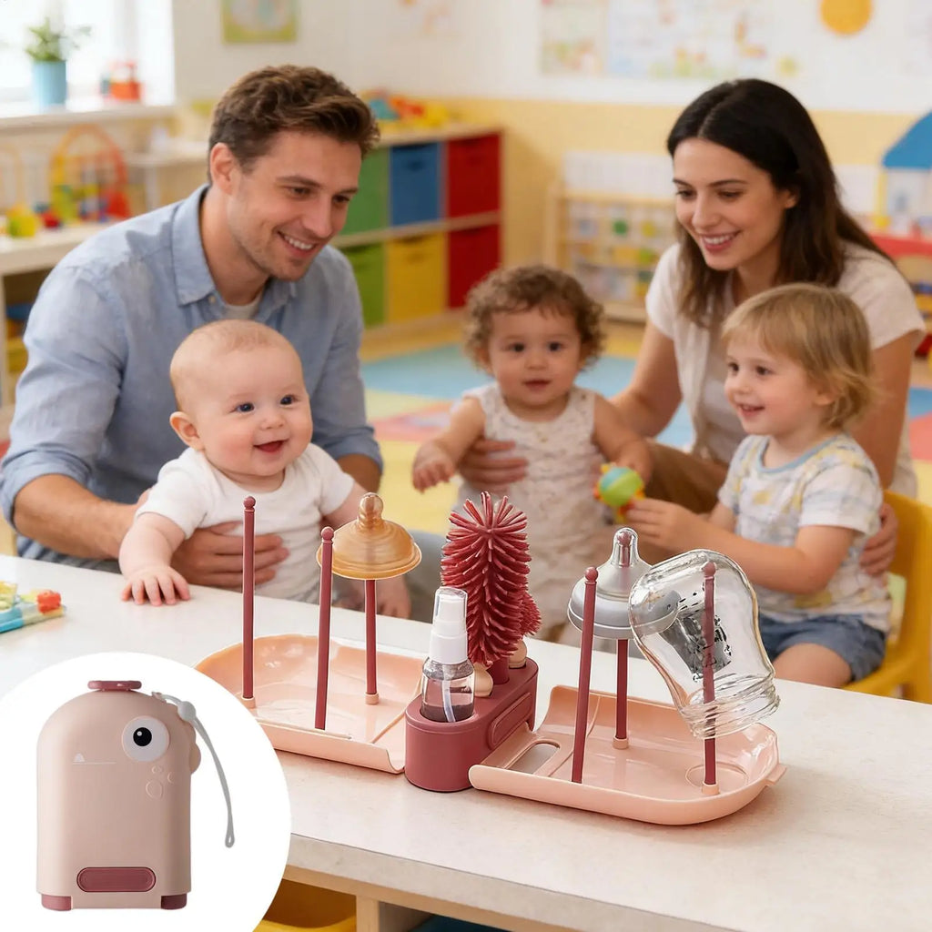 Kids Bottle Cleaning Kit Portable Multifunctional Cleaning Kit Storage Box Cup Washing Cleaner Kit For Adults Lovers Families Zpaxo