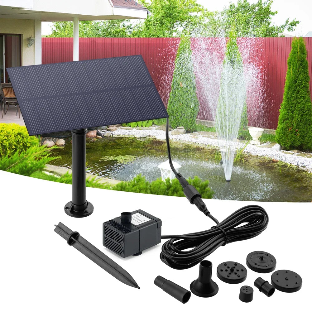5W 5V Water Fountain Garden Decoration with Stake Solar Power Panel Water Pump Watering System Energy Saving Kits for Fish Tank Zpaxo Default Title