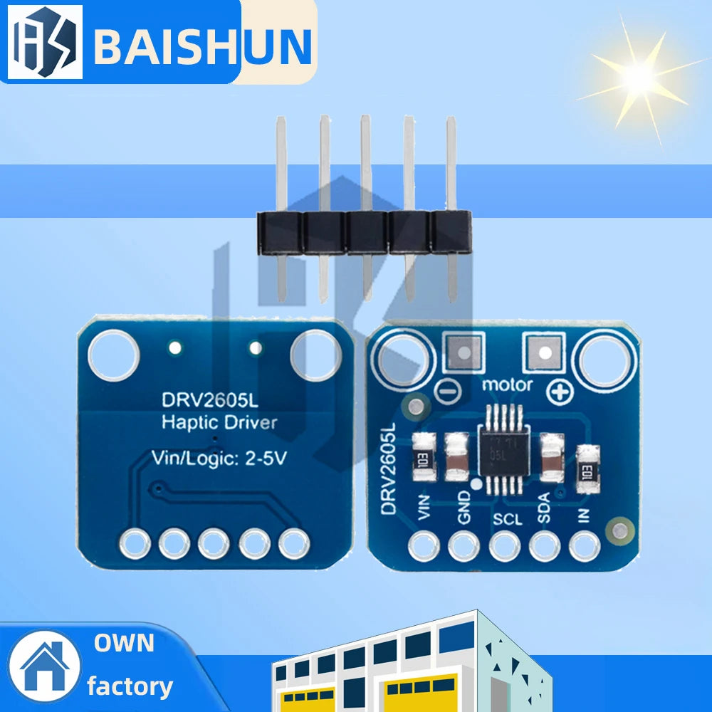 DRV2605L Haptic Feedback Driver Module DC 2-5V Vibration Motor Control Board for Arduino Electronic DIY Making Zpaxo DRV2605L 1pc