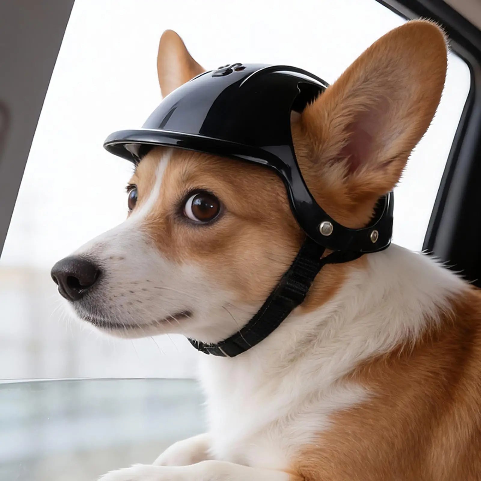 Pet Helmet Comfortable With Ear Holes Pet Helmet Cat Dog Hat For Medium Large Breeds Bike Riding Outdoor Activities Camping Zpaxo