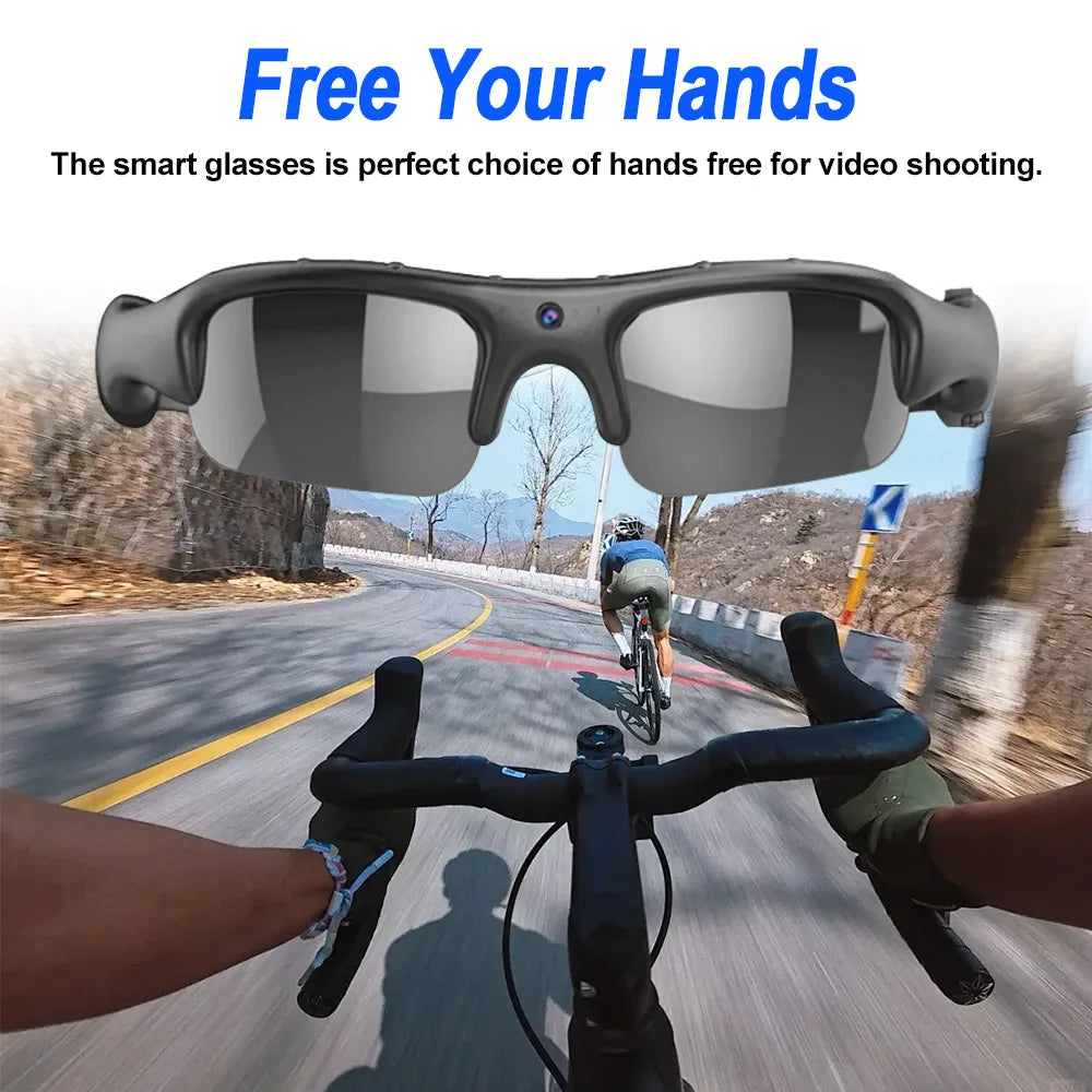 HD 1080P Mini Glasses Camera Portable Outdoor Security Sports DV Video Recorder Surveillance Camcorder For Driving , Riding Cam Zpaxo
