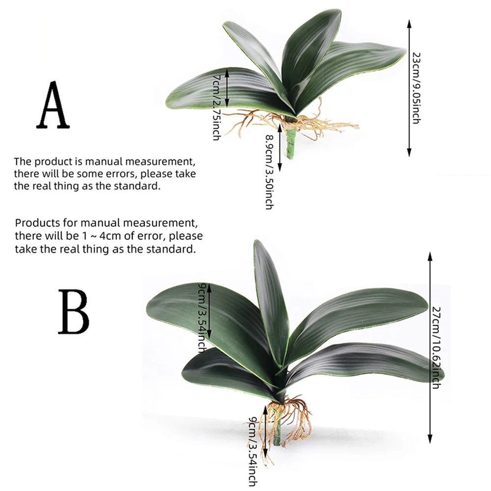 Artificial Phalaenopsis Simulation Moth Orchid Leaf Real-touch Orchid Leaves Flower Plant Home Decoration Landscaping Zpaxo