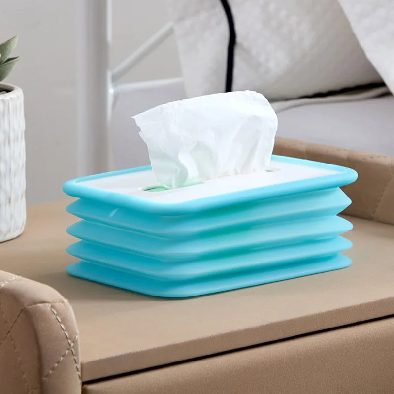 Luminous Desktop Coreless Tissue Box – Silent Auto-Compression Tissue Box Holder Zpaxo